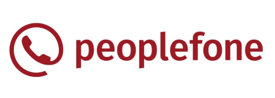 logo Peoplefone, mit Verlinkung auf die Hauptseite von Peoplefone